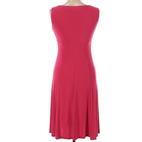 Jones Wear Sleeveless V-Neck Midi Dress Pink Sz 8 - Picture 2 of 9